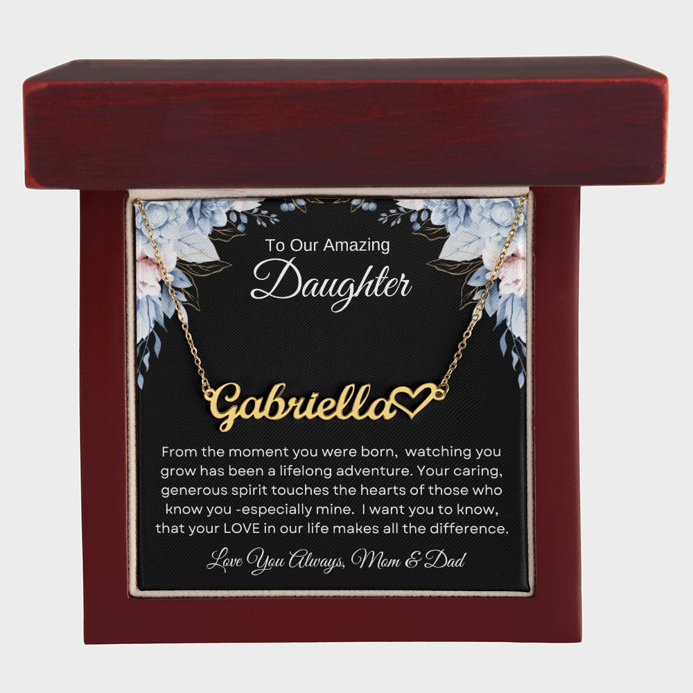To Our Amazing Daughter | From The Moment | Personalized Name Necklace