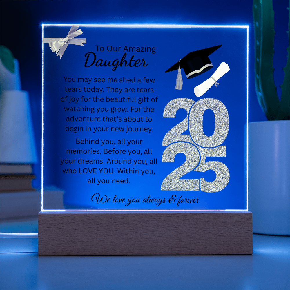 To My Amazing Daughter | New Journey | Printed Square Acrylic Plaque