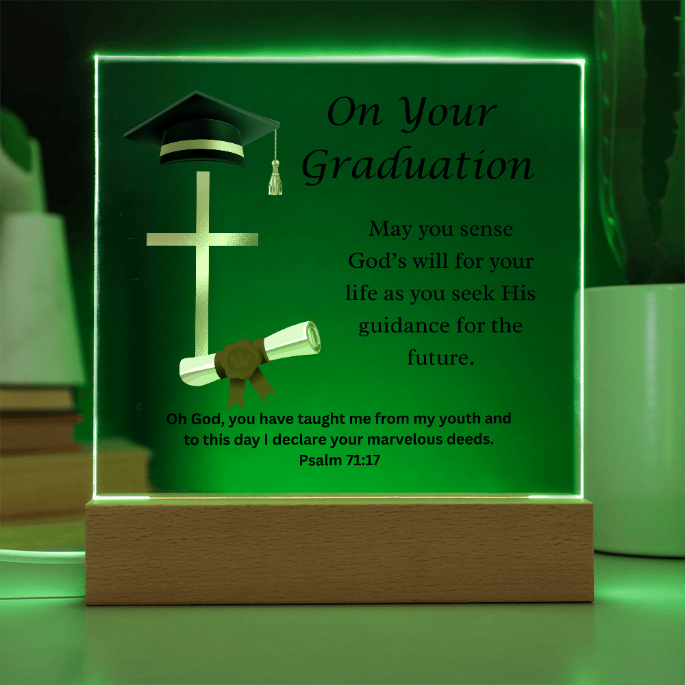 On Your Graduation | God's Will | Acrylic Plaque LED