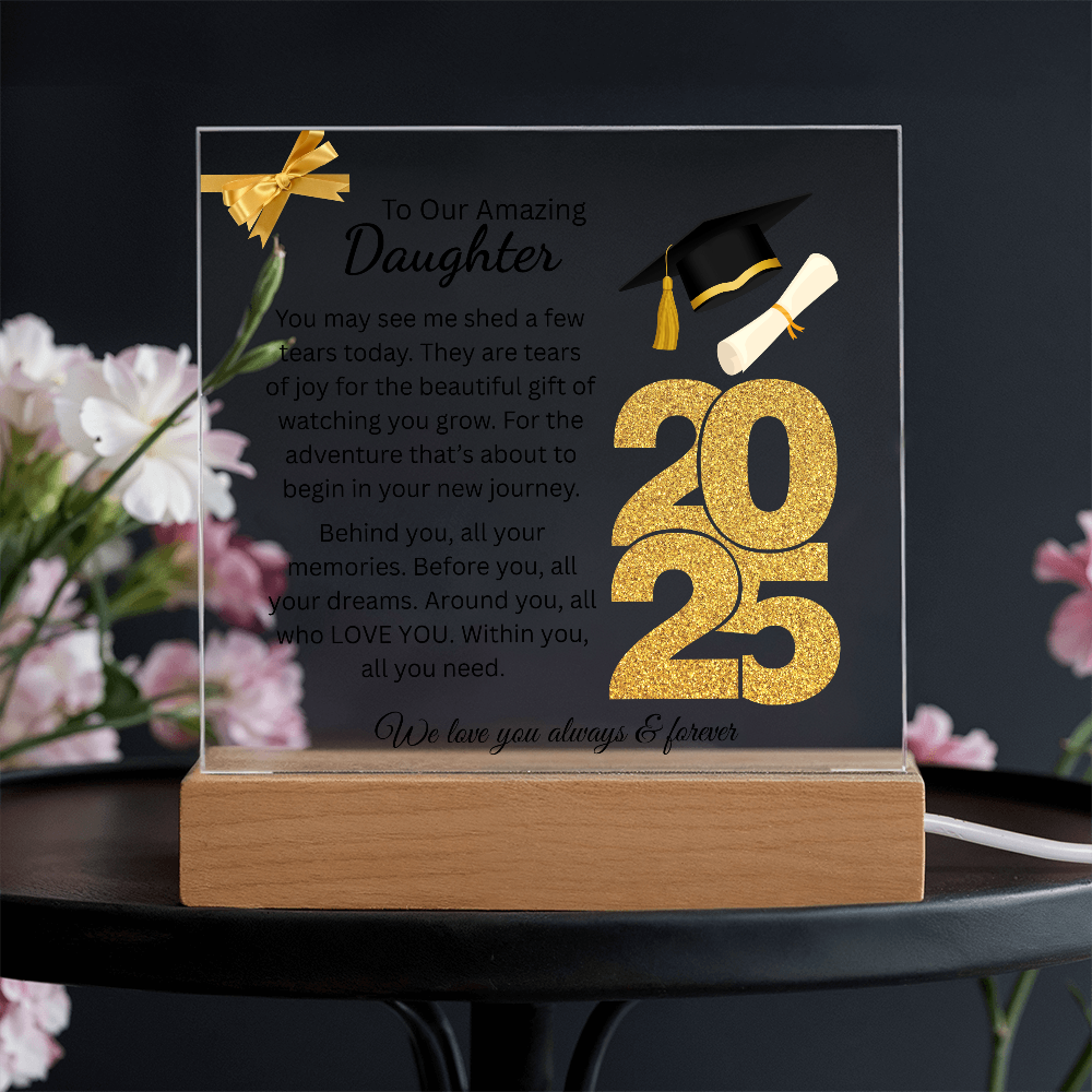 To My Amazing Daughter | New Journey | Printed Square Acrylic Plaque