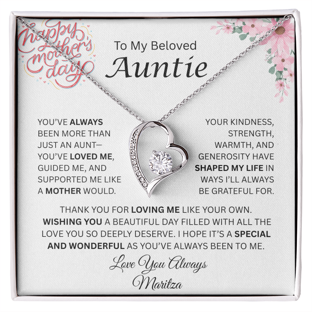 Happy Mother's Day Auntie | Like A Mother | Forever Love Necklace