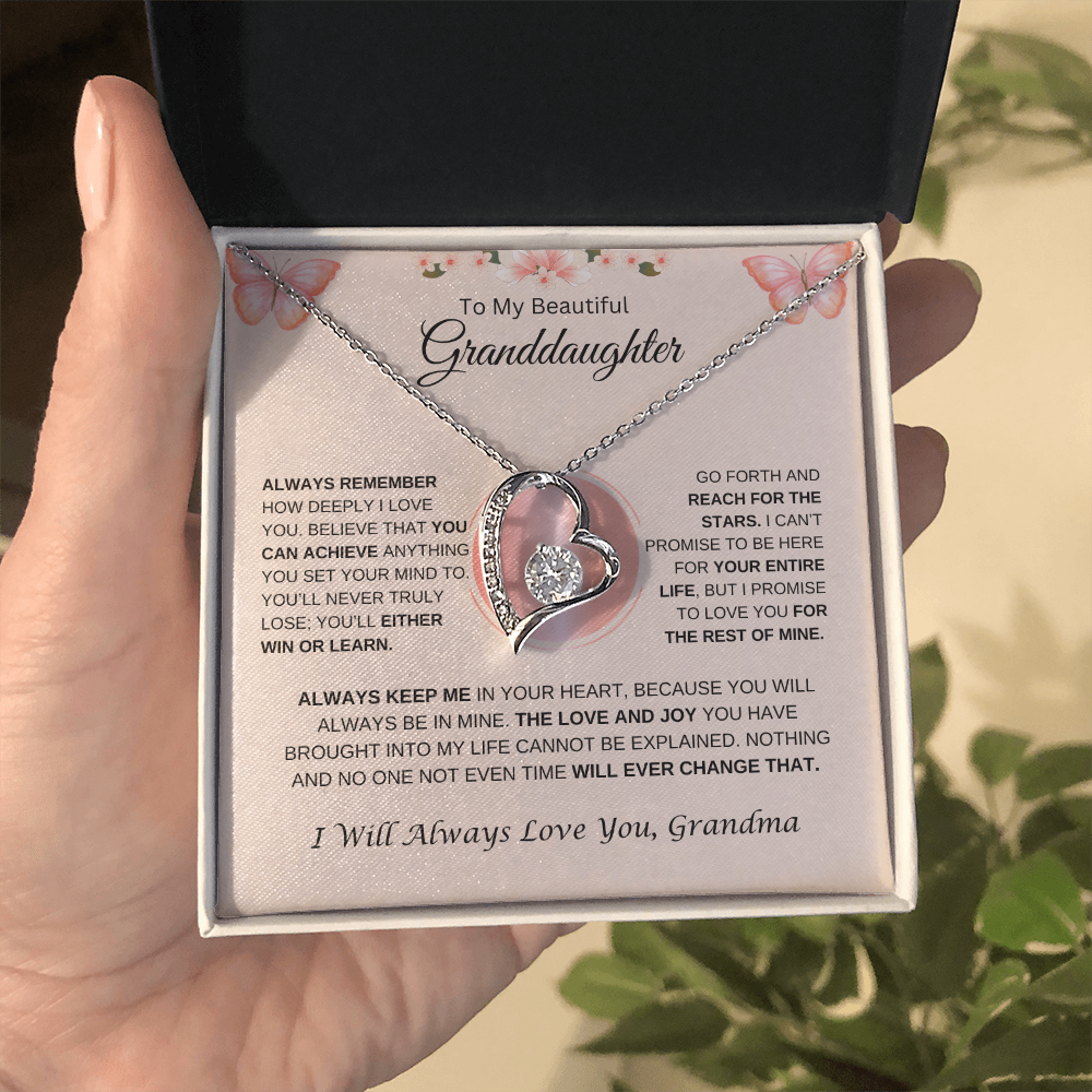 To My Beautiful Granddaughter | Always Remember | Forever Love Necklace