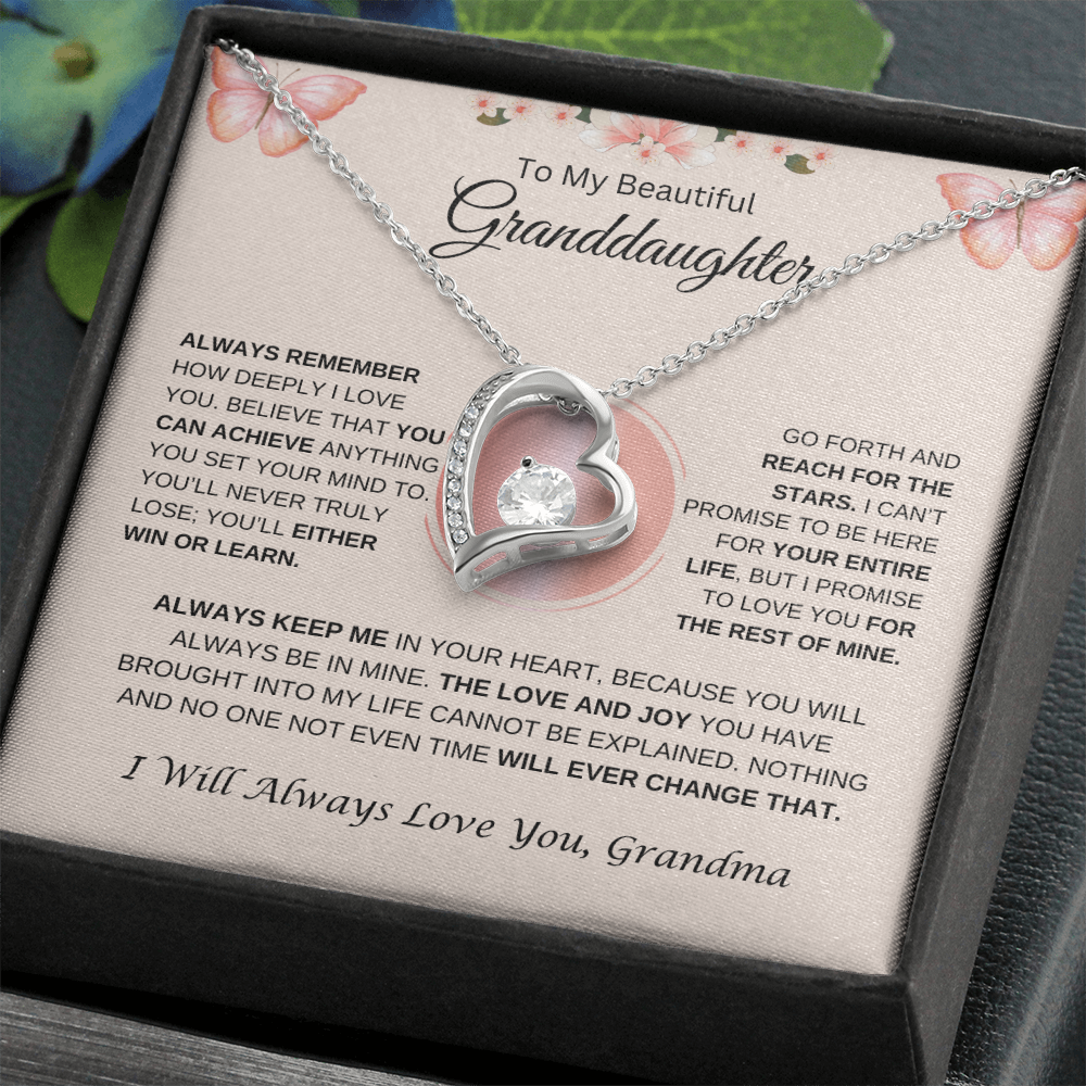 To My Beautiful Granddaughter | Always Remember | Forever Love Necklace