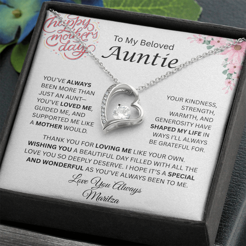 Happy Mother's Day Auntie | Like A Mother | Forever Love Necklace