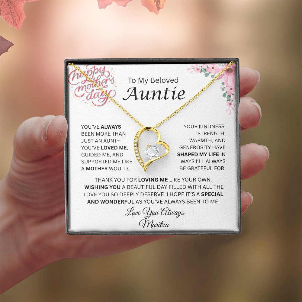 Happy Mother's Day Auntie | Like A Mother | Forever Love Necklace