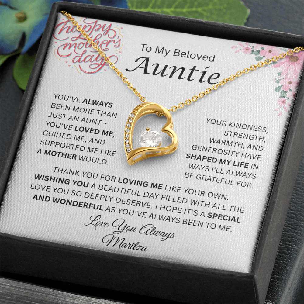 Happy Mother's Day Auntie | Like A Mother | Forever Love Necklace