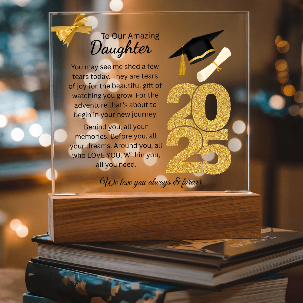 To My Amazing Daughter | New Journey | Printed Square Acrylic Plaque