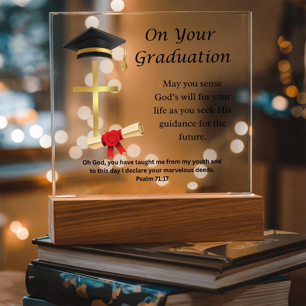 On Your Graduation | God's Will | Acrylic Plaque LED