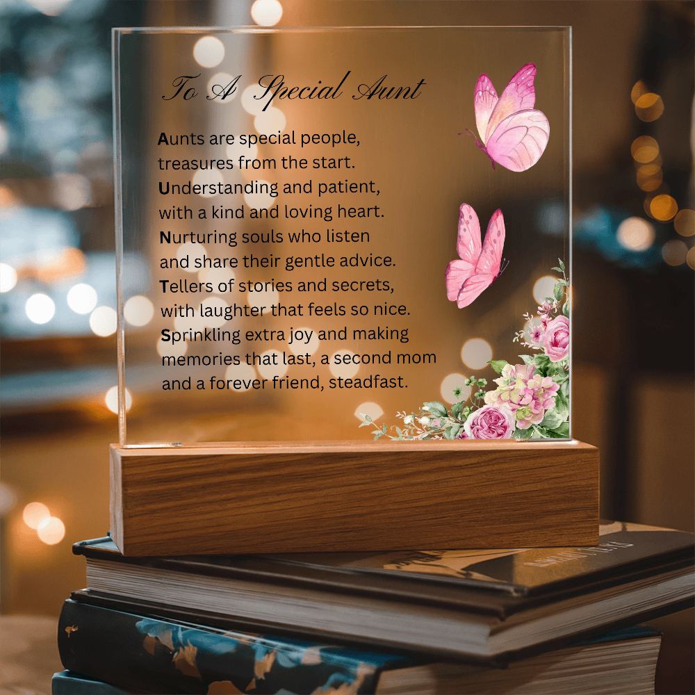 To A Special Aunt | Second Mom, Forever Friend | Printed Acrylic Plaque