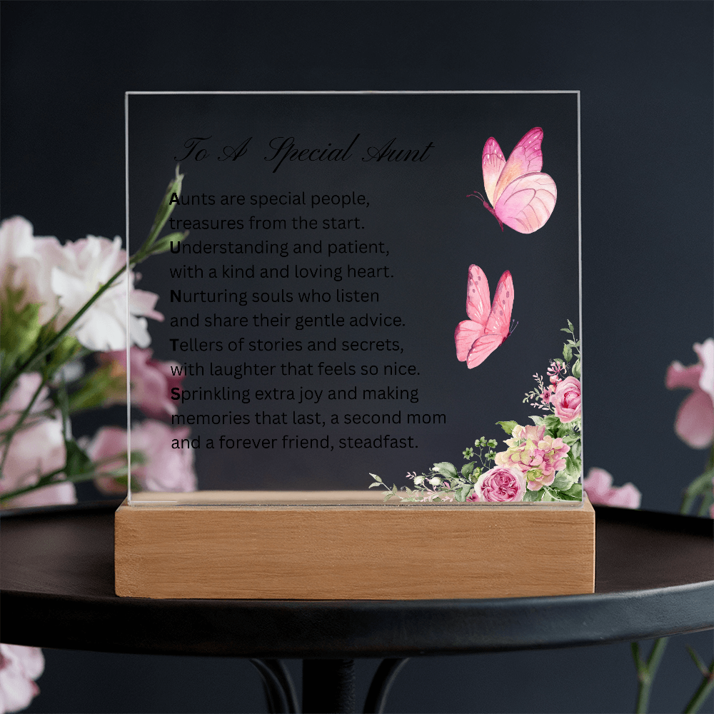 To A Special Aunt | Second Mom, Forever Friend | Printed Acrylic Plaque