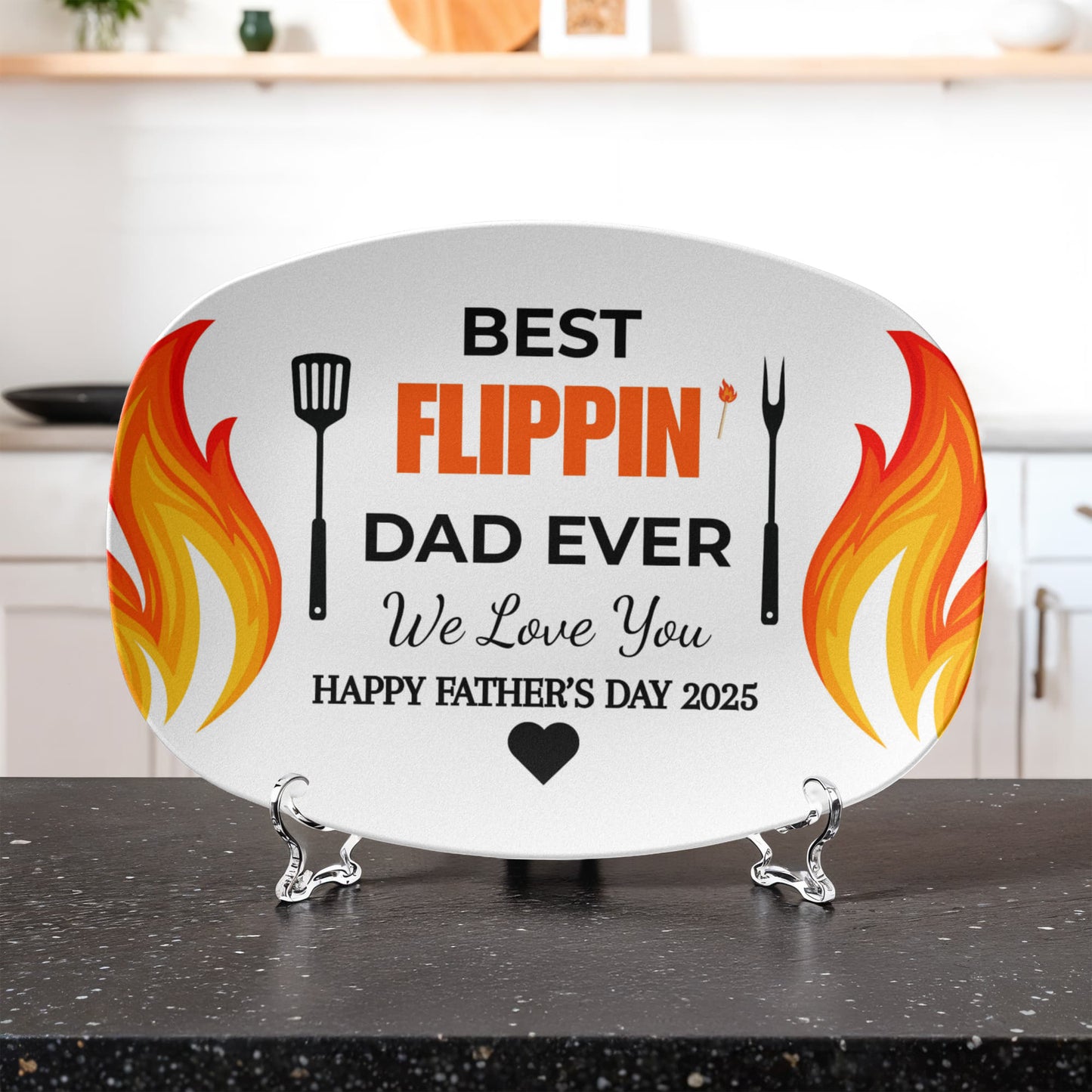 Best Flippin' Dad Ever | Father's Day, Gift For Dad | Custom 10" x 14" Platter