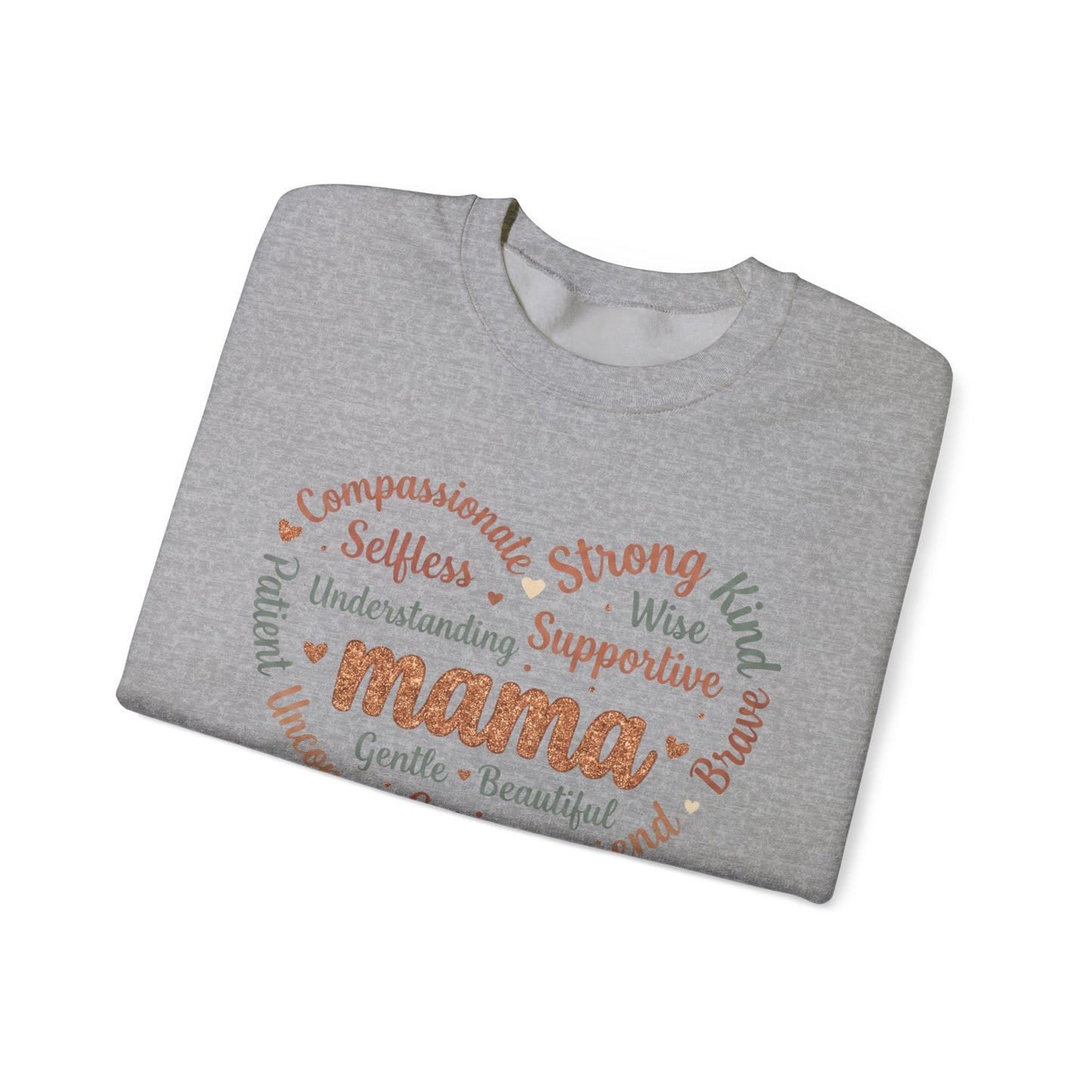 Mama Heart Word Art Sweatshirt — Cute Mother's Day Gift for Mom