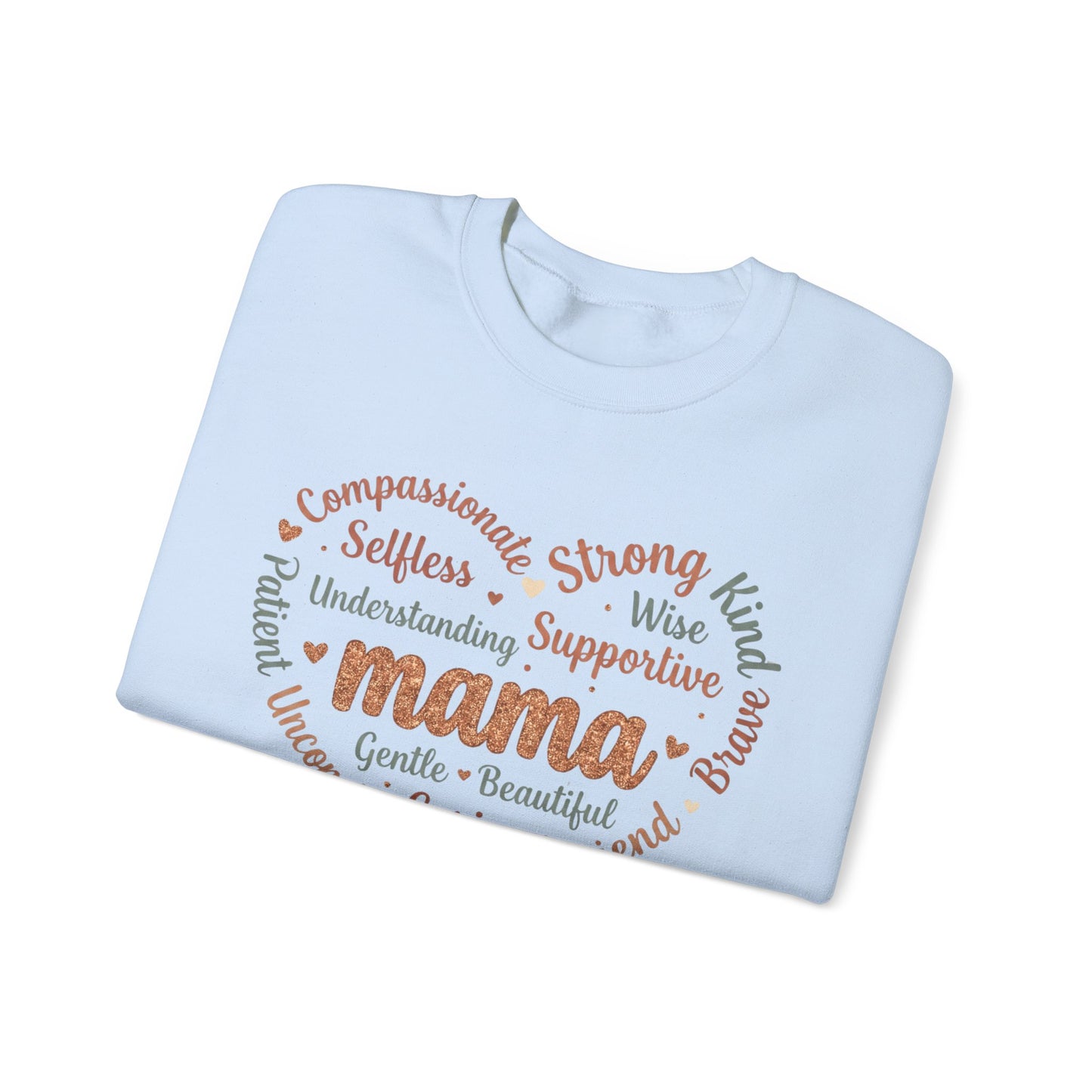 Mama Heart Word Art Sweatshirt — Cute Mother's Day Gift for Mom