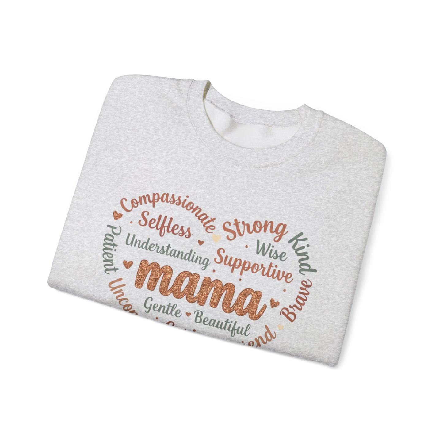 Mama Heart Word Art Sweatshirt — Cute Mother's Day Gift for Mom