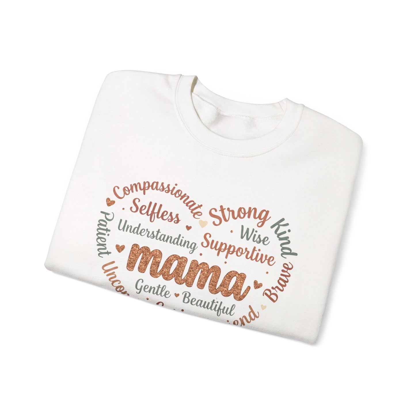 Mama Heart Word Art Sweatshirt — Cute Mother's Day Gift for Mom