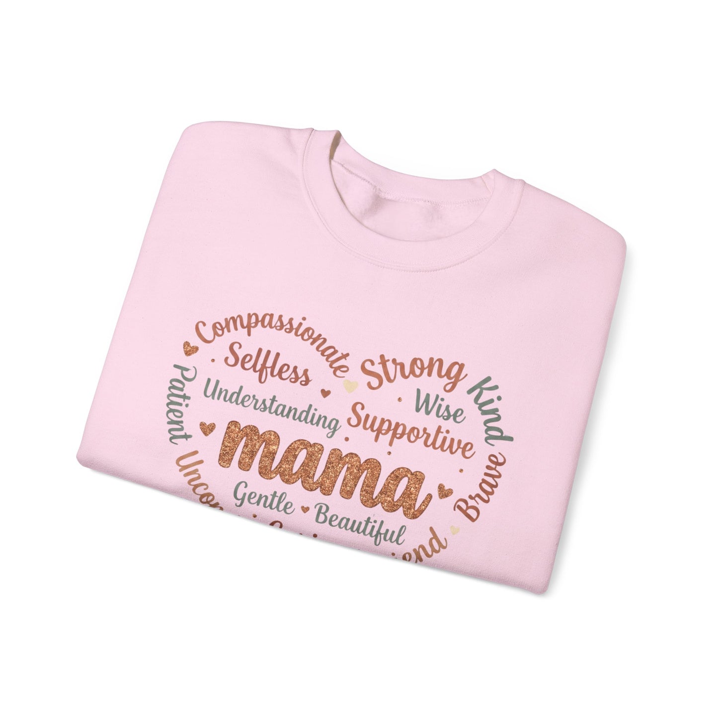 Mama Heart Word Art Sweatshirt — Cute Mother's Day Gift for Mom