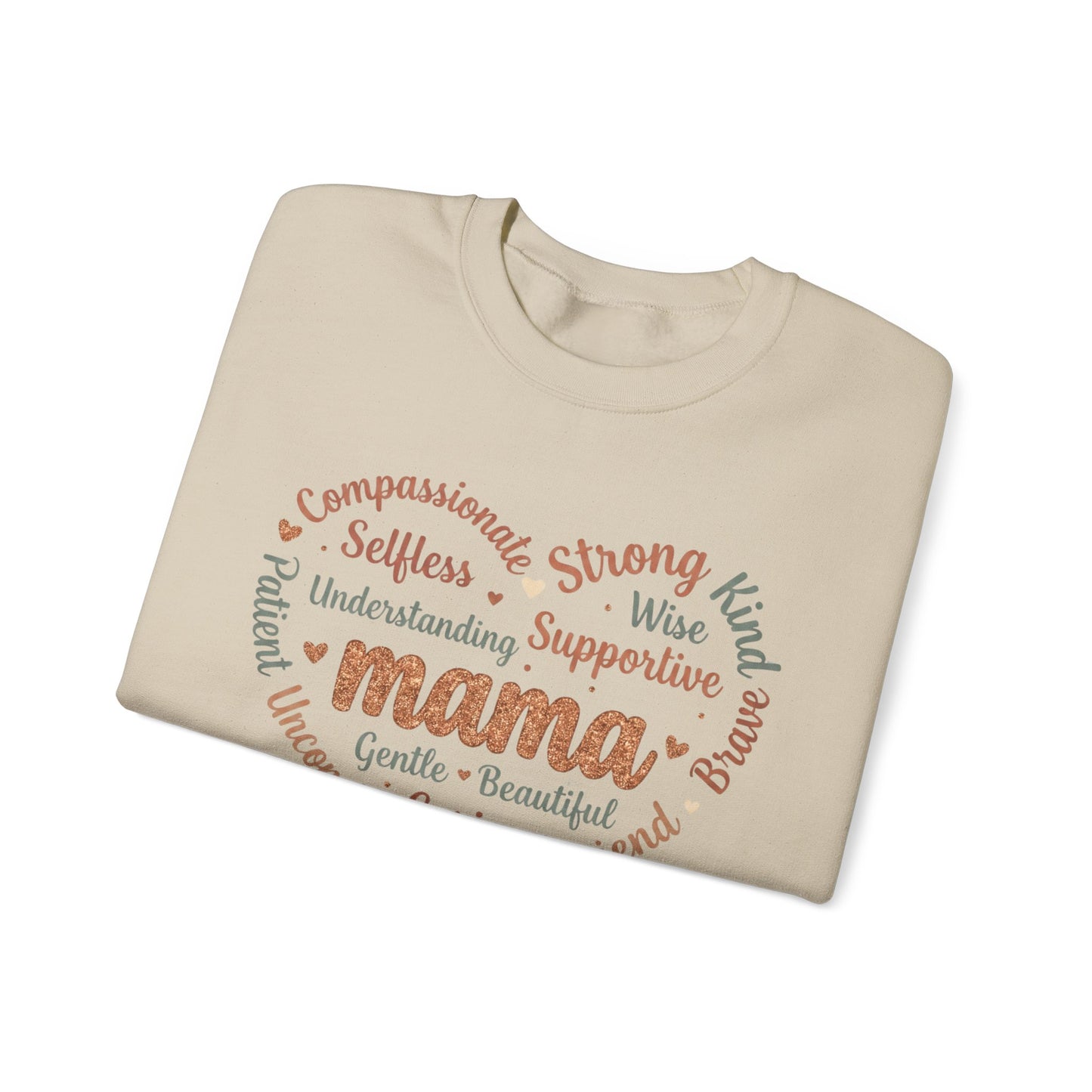 Mama Heart Word Art Sweatshirt — Cute Mother's Day Gift for Mom