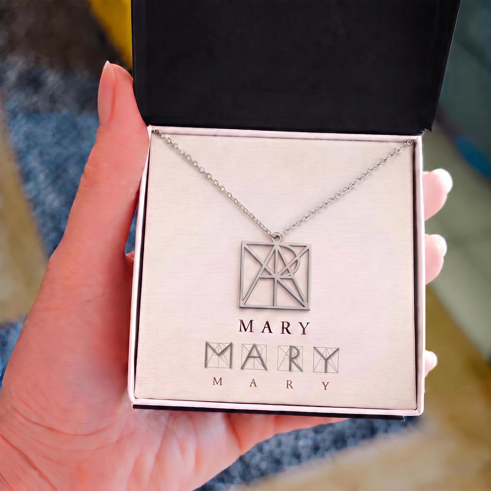 Custom Name Logo Necklace: Personalized Jewelry, Birthday Gifts, Christmas Gifts, Made In USA
