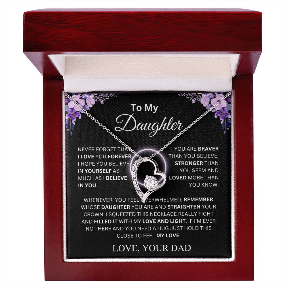 To My Daughter | Never Forget | Forever Love Necklace