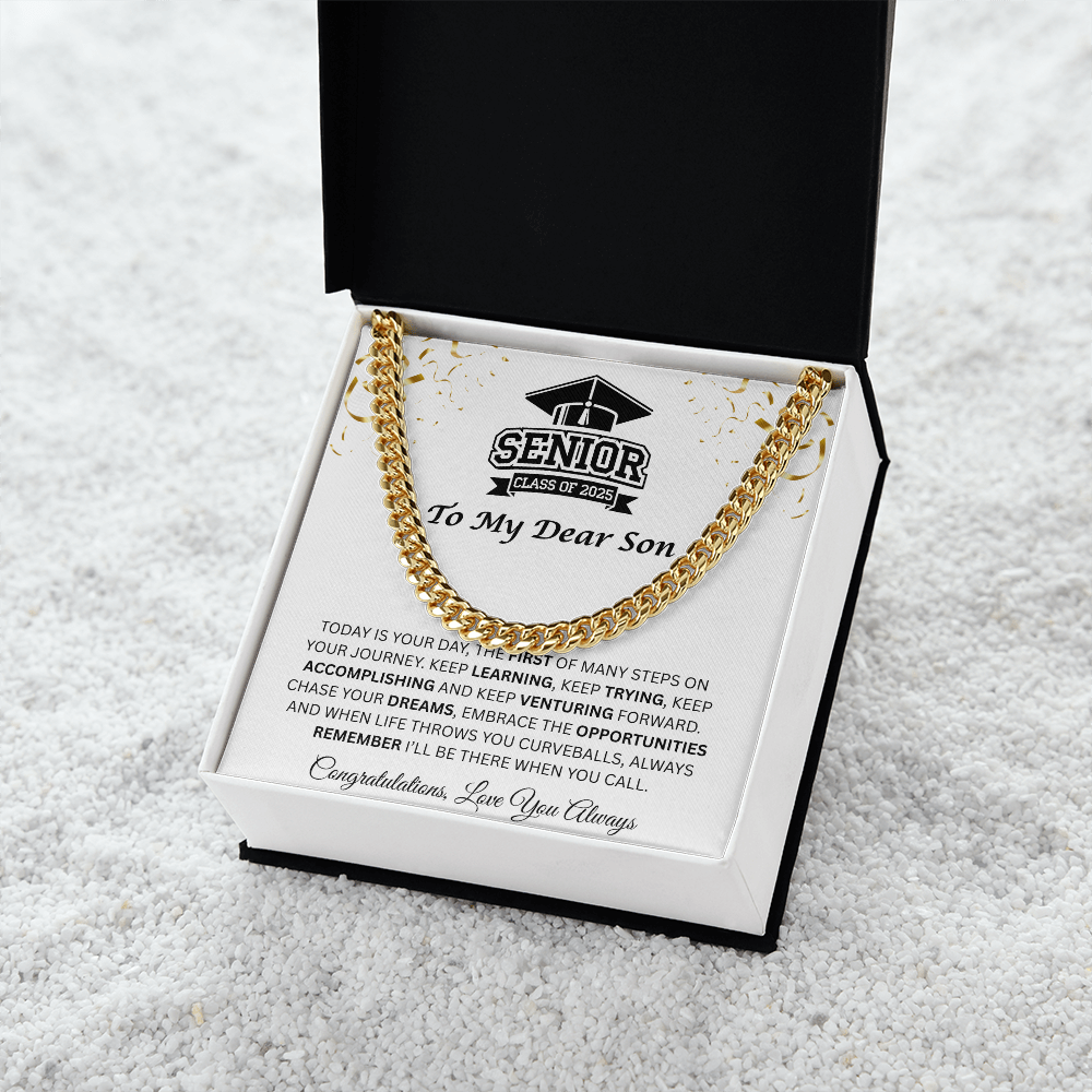 To My Dear Son |  Grad Class of 2025 | Cuban Link Chain