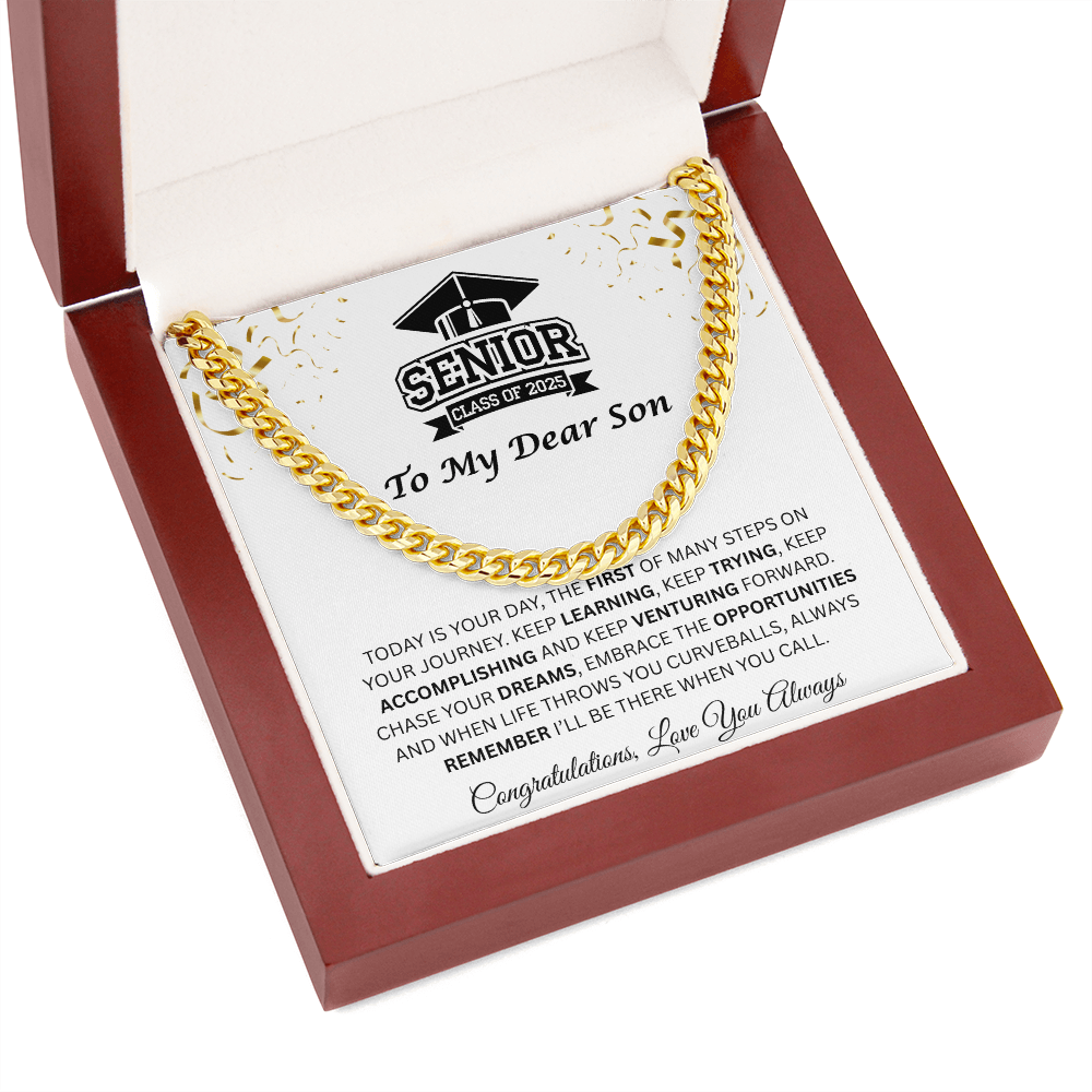 To My Dear Son |  Grad Class of 2025 | Cuban Link Chain