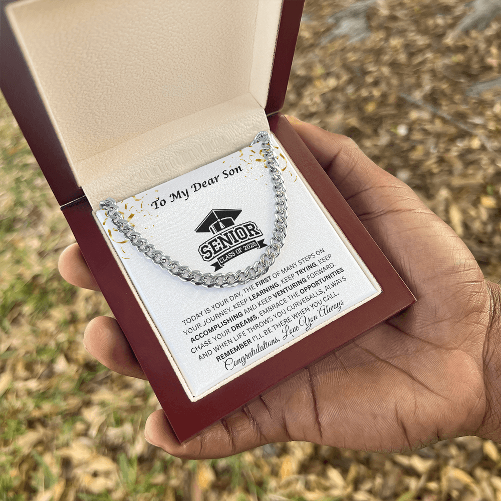 To My Dear Son | Grad Class of 2025 | Cuban Link Chain