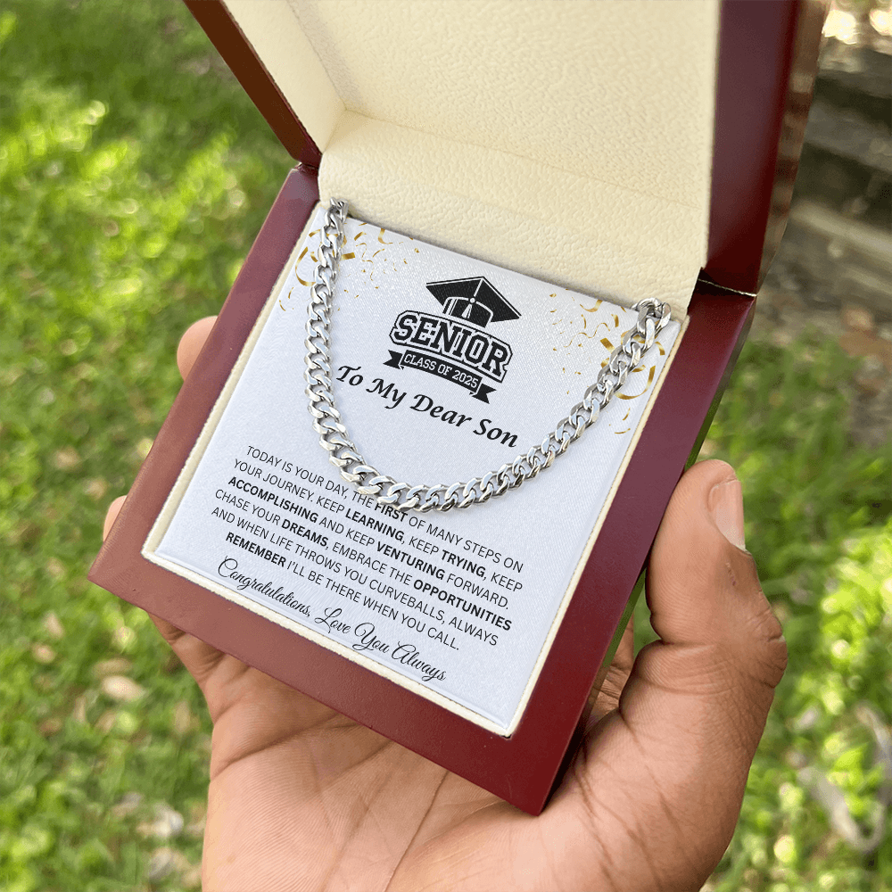 To My Dear Son |  Grad Class of 2025 | Cuban Link Chain