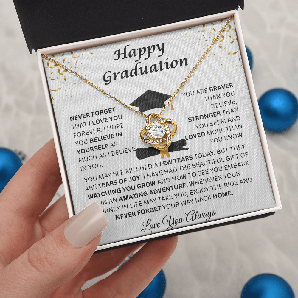 Happy Graduation | Tears Of Joy | Love Knot Necklace