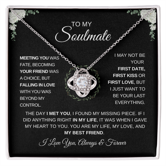 To My Soulmate | Meeting You | Love Knot Necklace
