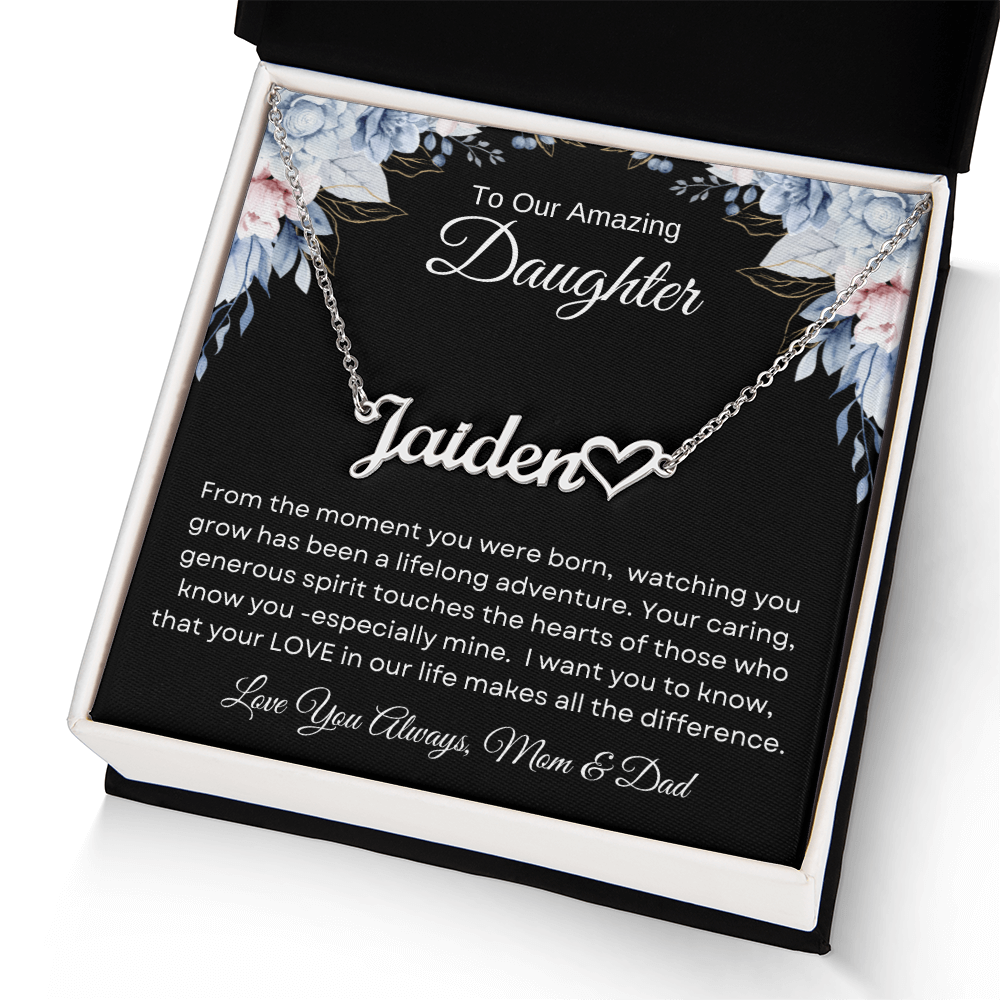 To Our Amazing Daughter | From The Moment | Personalized Name Necklace