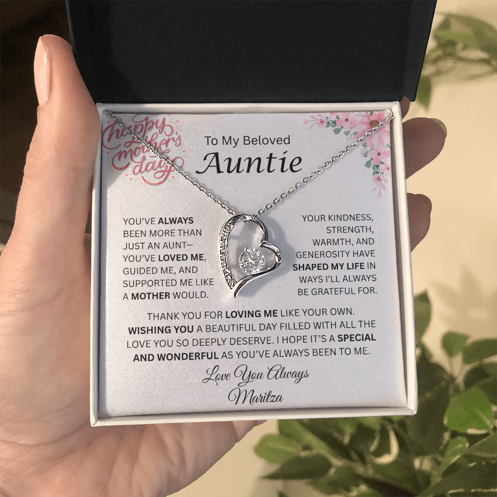 Happy Mother's Day Auntie | Like A Mother | Forever Love Necklace