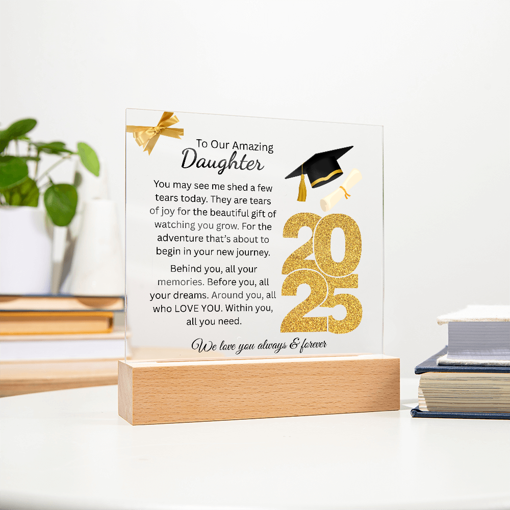To My Amazing Daughter | New Journey | Printed Square Acrylic Plaque
