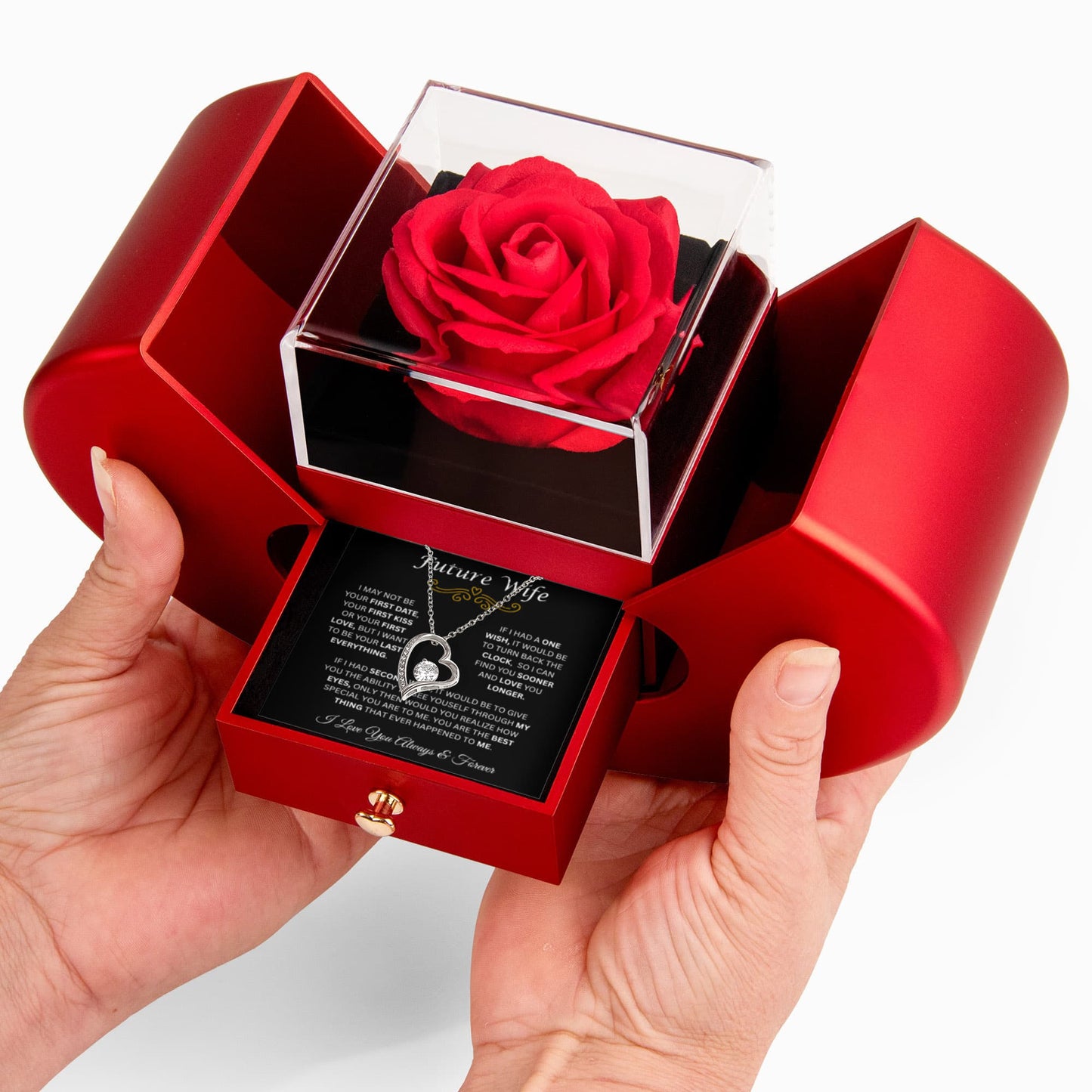 Dear Future Wife | Your Last Everything | Forever Love Necklace & Heart Box Gift