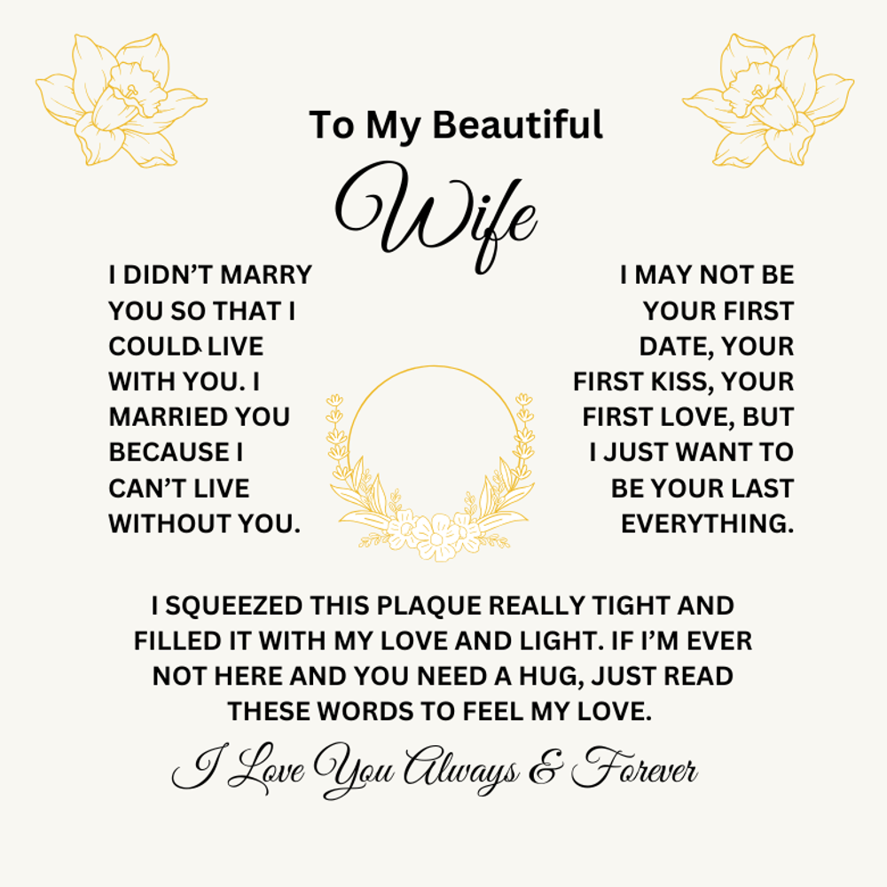 To My Beautiful Wife | Romantic Forever Rose Jewelry Gift with Hidden Message Card | Be Your Last Everything