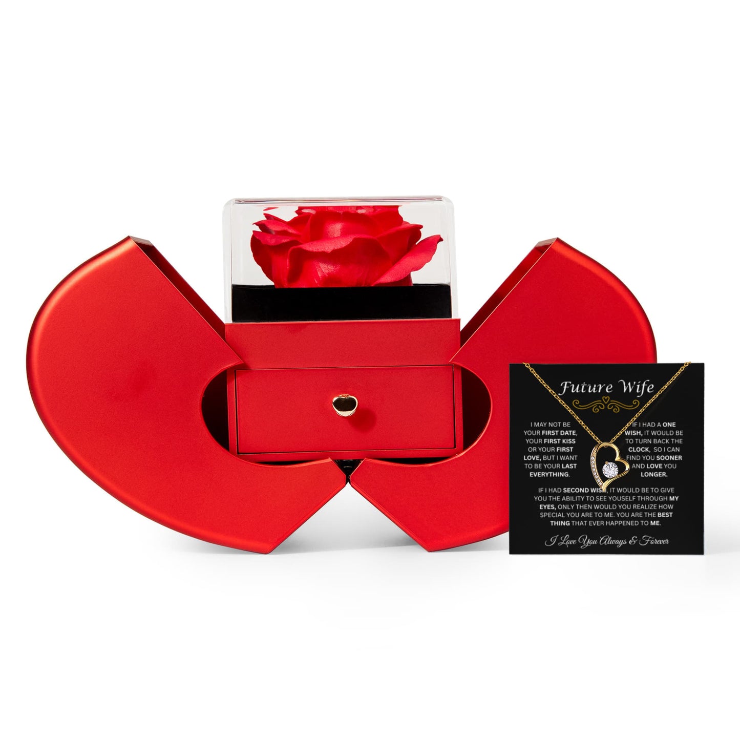 Dear Future Wife | Your Last Everything | Forever Love Necklace & Heart Box Gift