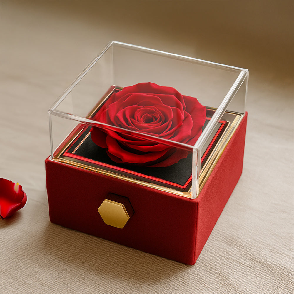 To My Beautiful Wife | Forever Love With Rotating Rose Gift Box | Be Your Last Everything